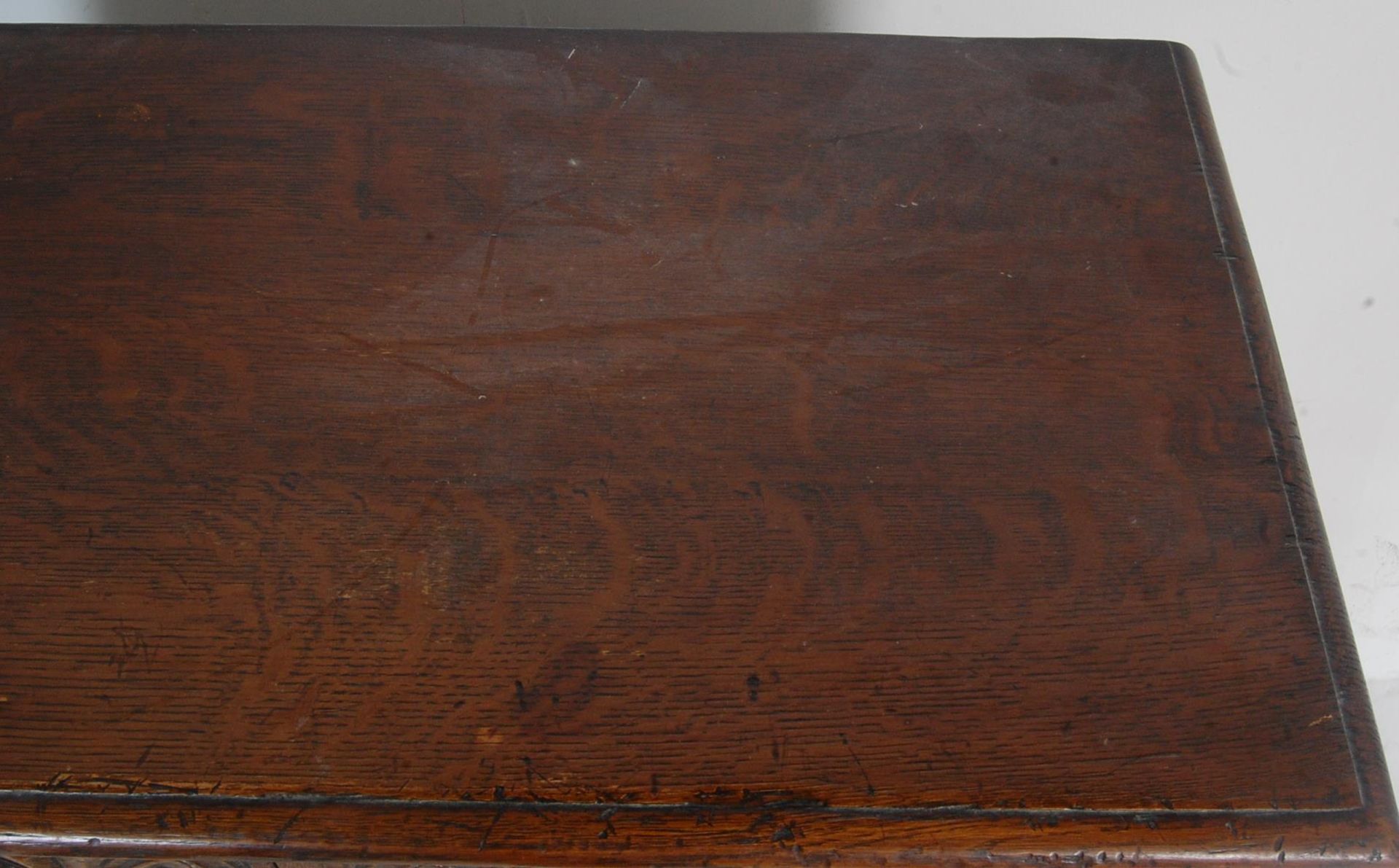 17TH CENTURY REVIVAL CARVED OAK CHEST OF DRAWERS - Image 4 of 6