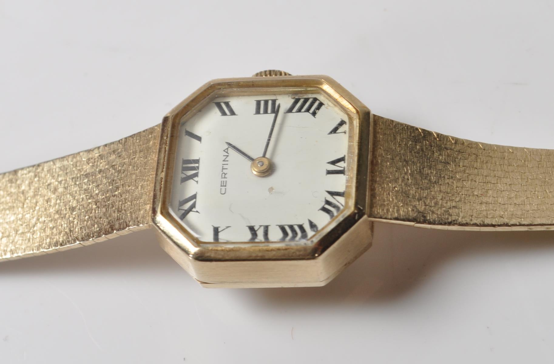 STAMPED 9CT GOLD CERTINA LADIES COCKTAIL WATCH - Image 2 of 9