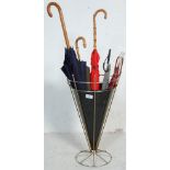 GROUP OF VINTAGE PARASOLS AND SPUTNIK UMBRELLA STAND