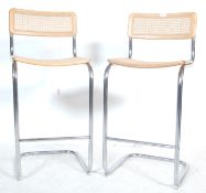AFTER MARCEL BREUER - TWO RETRO VINTAGE DINING CHAIRS