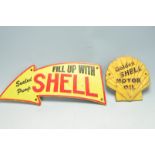 TWO VINTAGE STYLE ADVERTISING PLAQUES