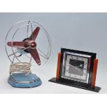 VINTEAGE PIFCO DESK FAN AND GOBLIN CLOCK