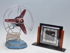 VINTEAGE PIFCO DESK FAN AND GOBLIN CLOCK