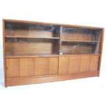 VINTAGE TEAK WOOD MID 20TH CENTURY BOOKCASE CABINET