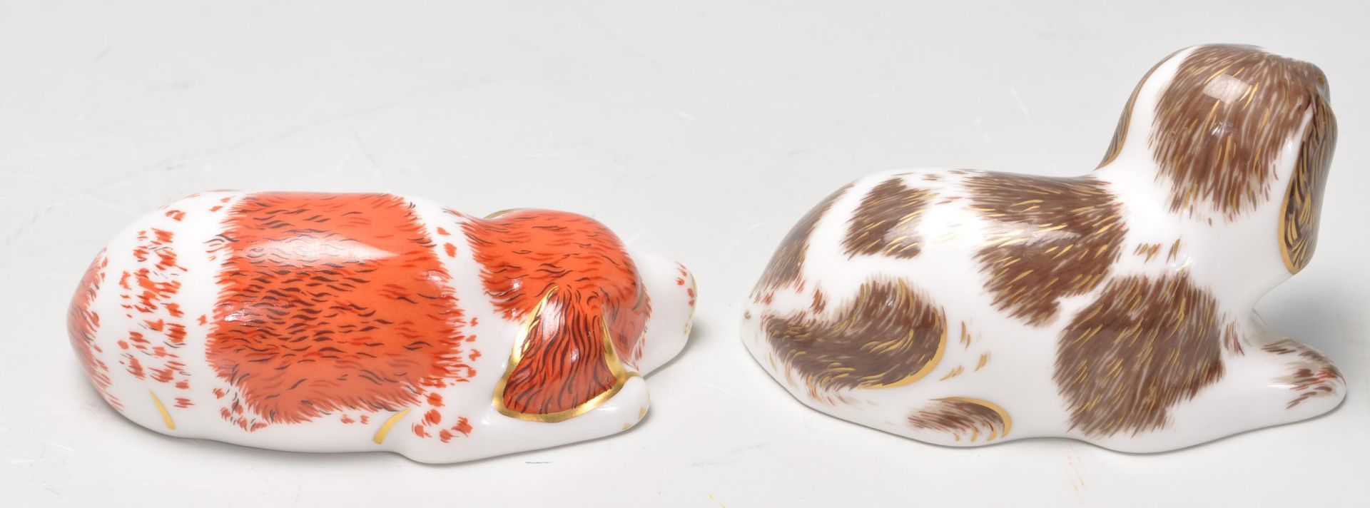 TWO ROYAL CROWN DERBY GOLD STOPPER DOG PAPERWEIGHTS - Image 3 of 7