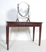 18TH CENTURY GEORGE III MAHOGANY WRITING TABLE & MIRROR