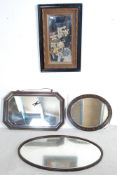 COLLECTION OF ANTIQUE AND LATER WALL HANGING MIRRORS