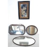 COLLECTION OF ANTIQUE AND LATER WALL HANGING MIRRORS