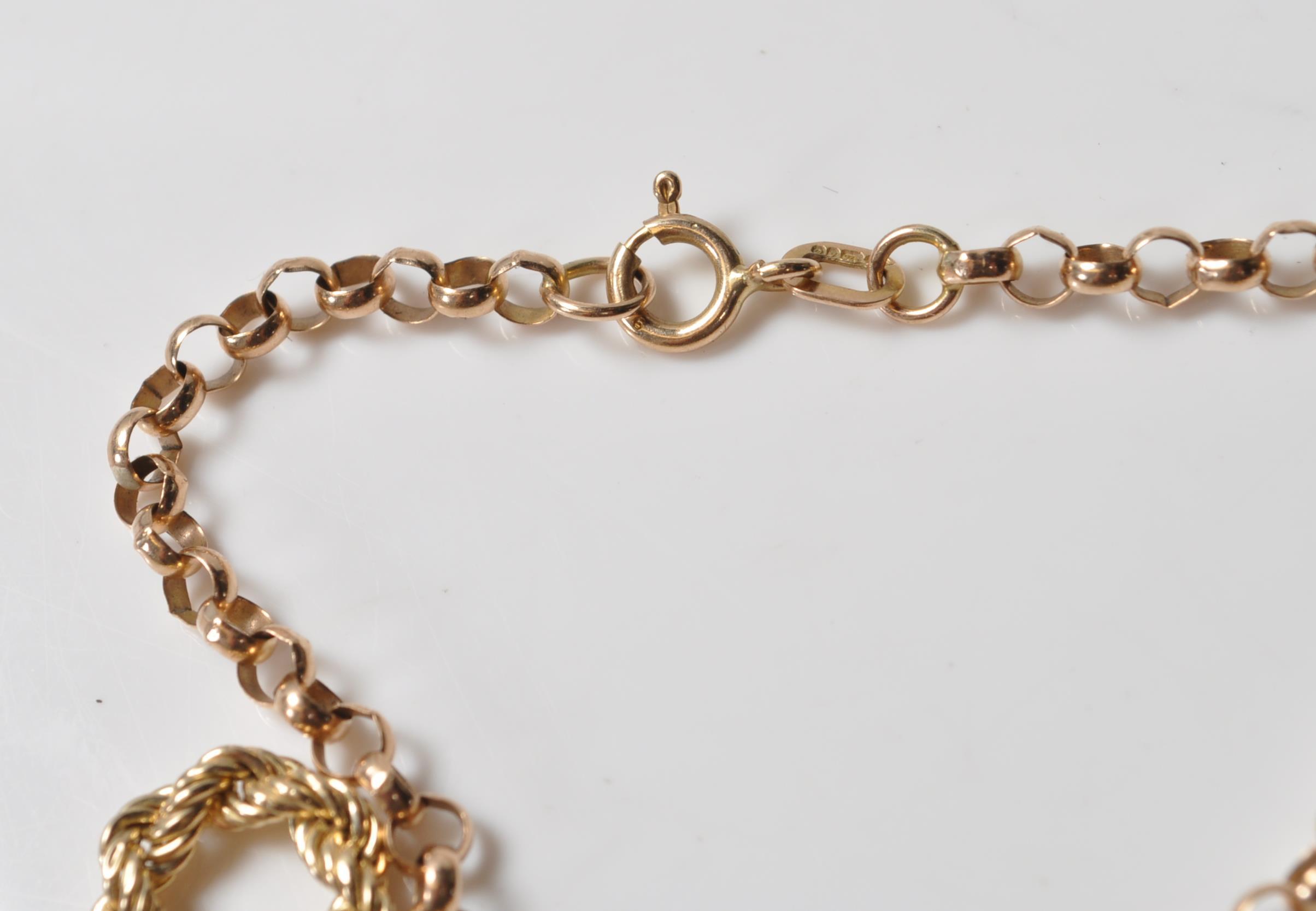 TWO STAMPED 9CT GOLD BRACELET - Image 4 of 4