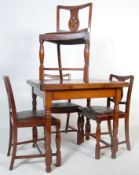 MID 20TH CENTURY OAK DINING TABLE AND FOUR CHAIRS