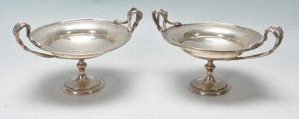 EDWARDIAN MAPPIN & WEBB SILVER SNAKE TAZZAS