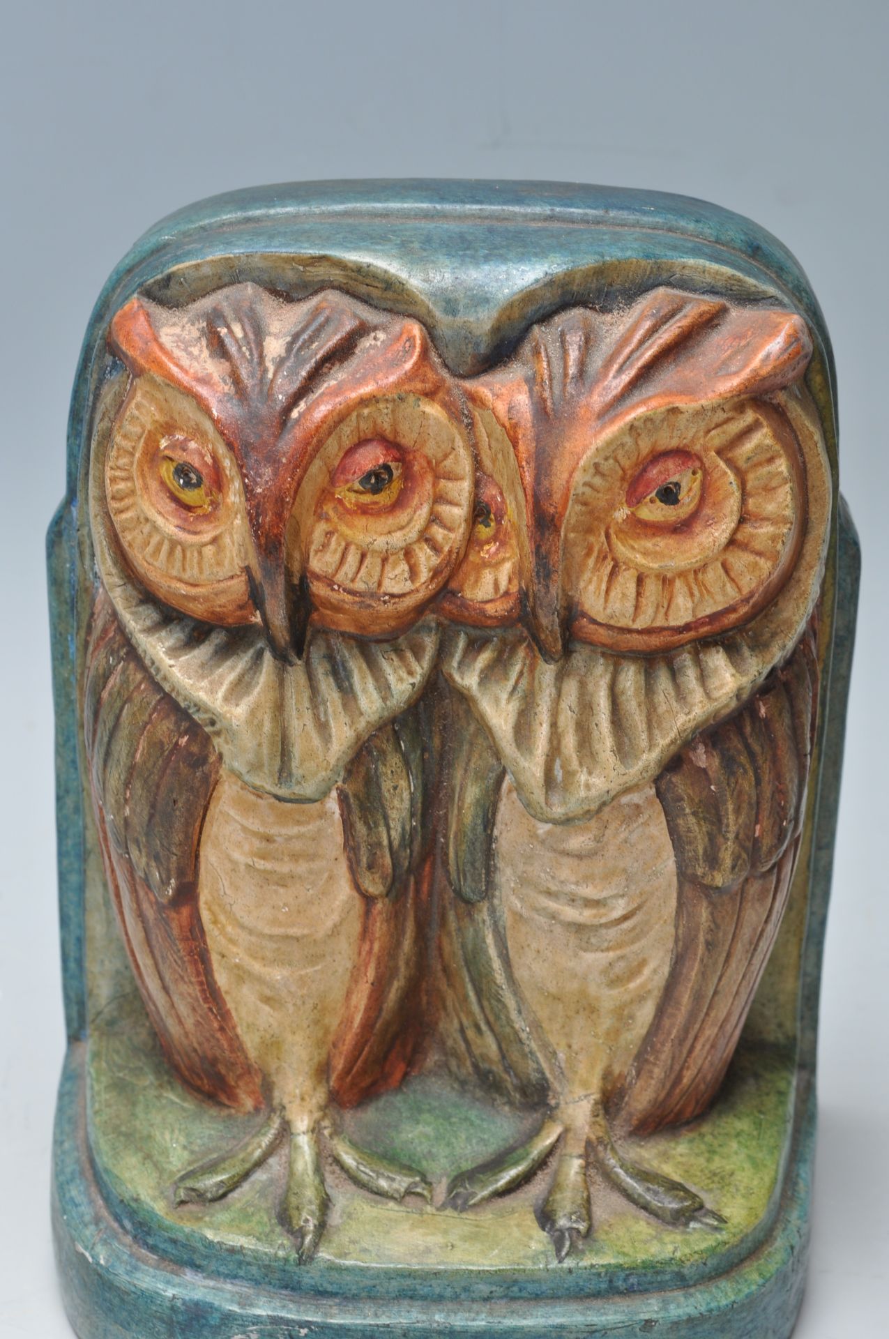 RARE EARLY 20TH CENTURY ARTS AND CRAFTS COMPTON POTTERY OWL BOOKEND - Image 5 of 7