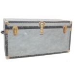 VINTAGE MOSSMAN LARGE STEAMER TRUNK