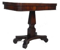 19TH CENTURY ROSE WOOD VICTORIAN CARD TABLE / GAMES TABLE