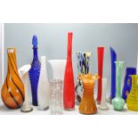 LARGE QUANTITY OF VINTAGE STUDIO ART GLASS VASES