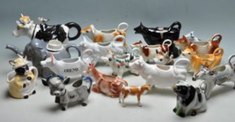 LARGE QUANTITY OF VINTAGE RETRO CERAMIC CREAMER JUGS