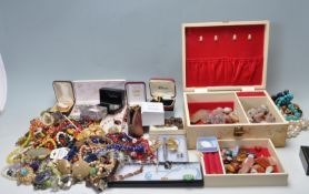 LARGE COLLECTION OF VINTAGE COSTUME JEWELLERY