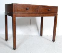 20TH CENTURY OAK CAMPAIGN STYLE DESK