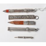 COLLECTION OF ANTIQUE AND LATER SILVER PENCILS