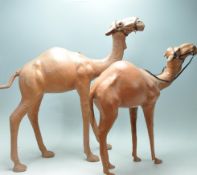 TWO VINTAGE RETRO 20TH CENTURY CAMELS IN THE MANNER OF LIBERTY