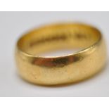 1960'S 22CT GOLD WEDDING BAND RING