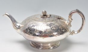 ANTIQUE THOMAS BRADBURY & SONS SILVER PLATED TEA POT