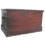 VICTORIAN 19TH CENTURY STAINED PINE BLANKET BOX CHEST