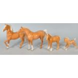 FOUR 20TH CENTURY BESWICK HORSES