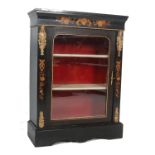 20TH CENTURY VICTORIAN STYLE EBONIZED PIER CABINET