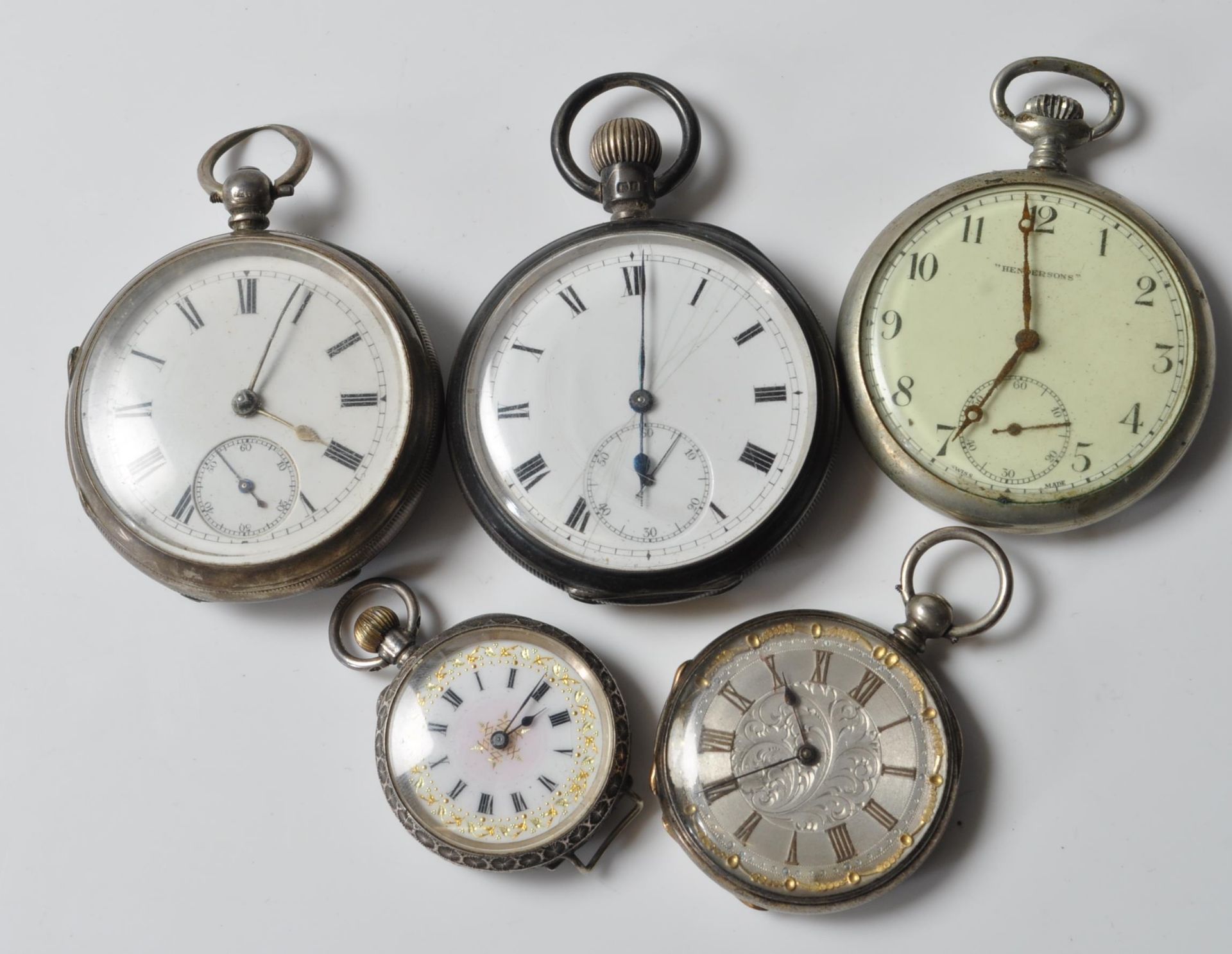 COLLECTION OF FIVE VINTAGE 20TH CENTURY POCKET WATCHES