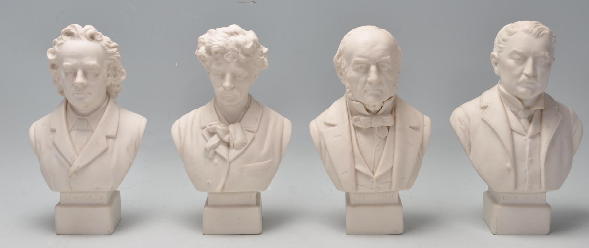 FOUR 20TH CENTURY BISQUE BUST FIGURINES - Image 5 of 5