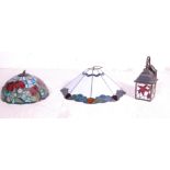 COLLECTION OF THREE VINTAGE TIFFANY STYLE LAMP SHADES