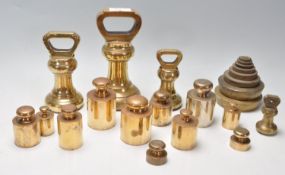 LARGE COLLECTION OF EARLY AND LATE 20TH BRASS WEIGHTS