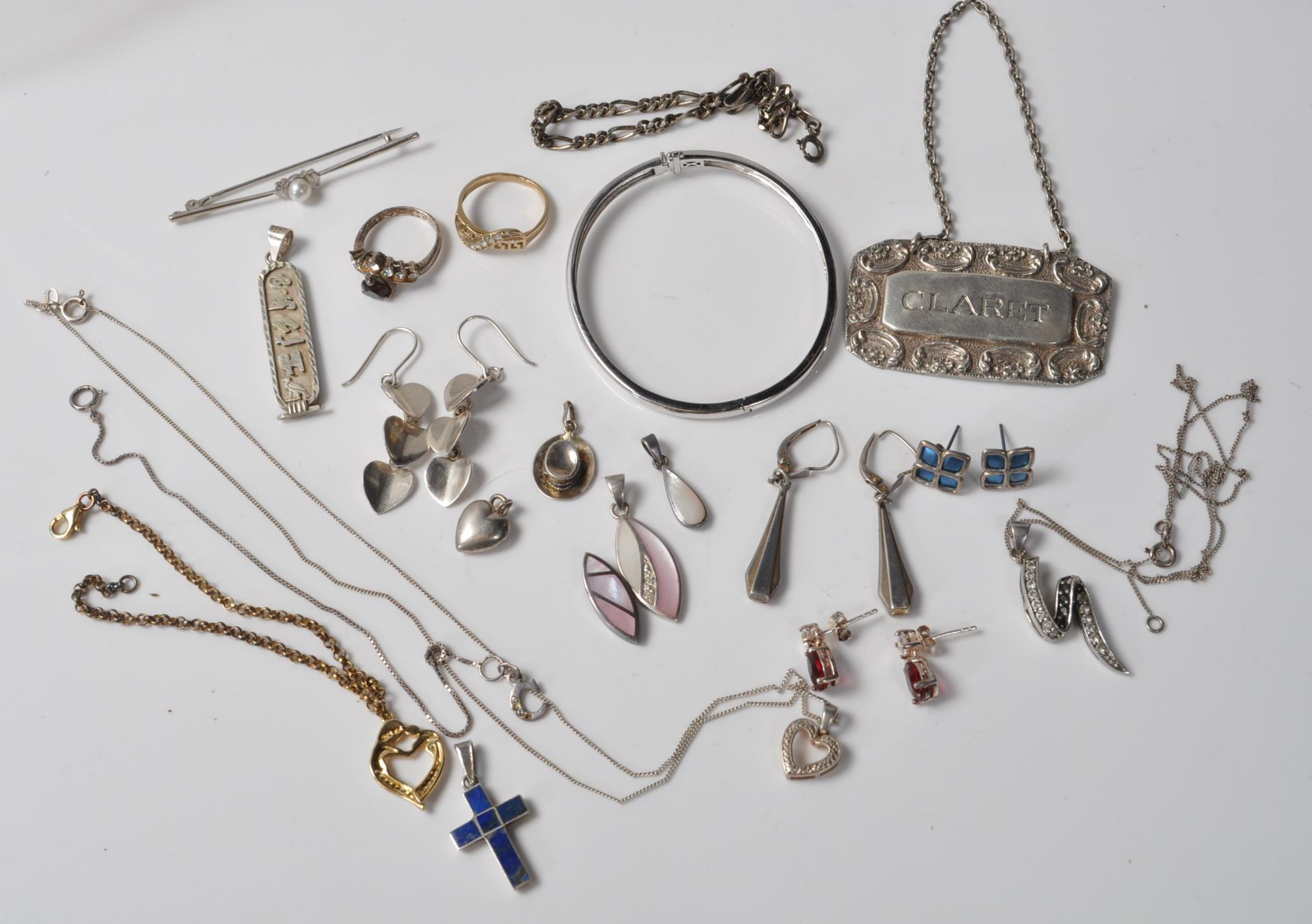 COLLECTION OF SILVER STAMPED 925 JEWELLERY.