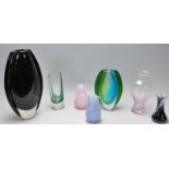 COLLECTION OF LATE 20TH CENTURY STUDIO ART GLASS