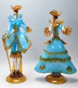 TWO 20TH CENTURY GLASS FIGURINES BY MURANO