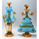 TWO 20TH CENTURY GLASS FIGURINES BY MURANO