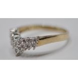 STAMPED 9CT GOLD LADIES DRESS RING