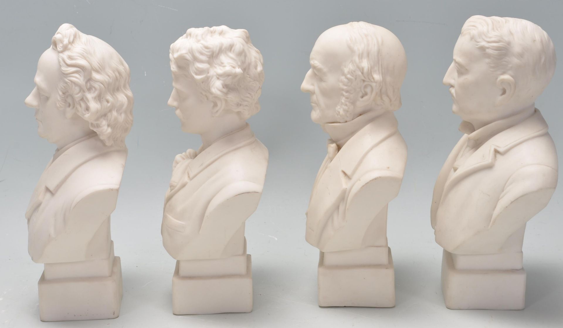 FOUR 20TH CENTURY BISQUE BUST FIGURINES - Image 3 of 5