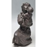 20TH CENTURY ANTIQUE STYLE BRONZED RESIN FIGURE OF