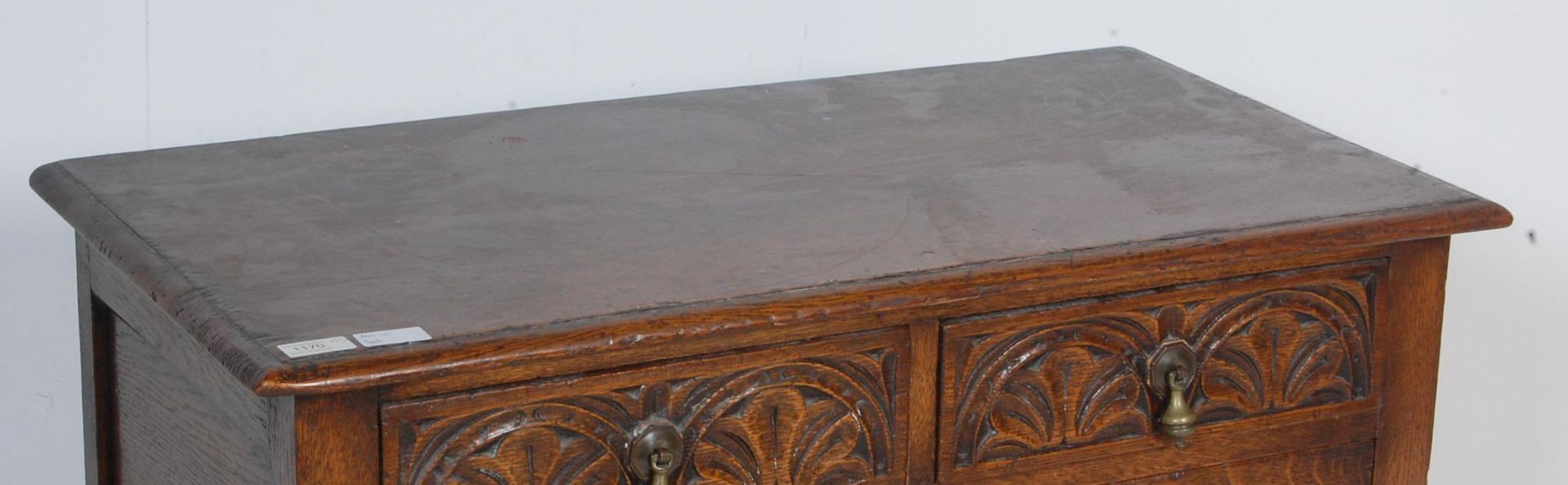 17TH CENTURY REVIVAL CARVED OAK CHEST OF DRAWERS - Image 2 of 6