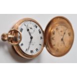 9CT GOLD RECORD DREADNOUGHT FULL HUNTER POCKET WATCH