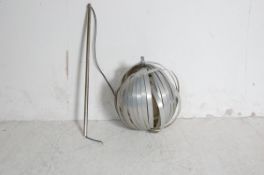 RETRO VINTAGE LATE 20TH CENTURY HENRI MATHIEU STYLE PENDANT LAMP