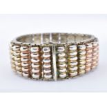 1930'S ART DECO GERMAN 835 SILVER GILT BRACELET