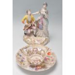 A 20TH CENTURY MEISSEN DRESDEN COUPLE FIGURINE