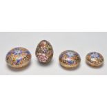COLLECTION OF FOUR VINTAGE CHINESE CLOISONNE TRINKET BOXES