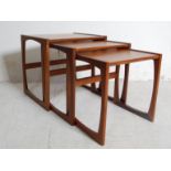 GPLAN - RETRO VINTAGE 1970S TEAK WOOD NEST OF QUADRILLE TABLES