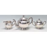 ANTIQUE CHINESE EXPORT SILVER TEA SERVICE