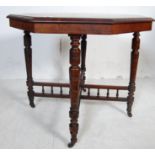 EDWARDIAN MAHOGANY INLAID OCTAGONAL TABLE