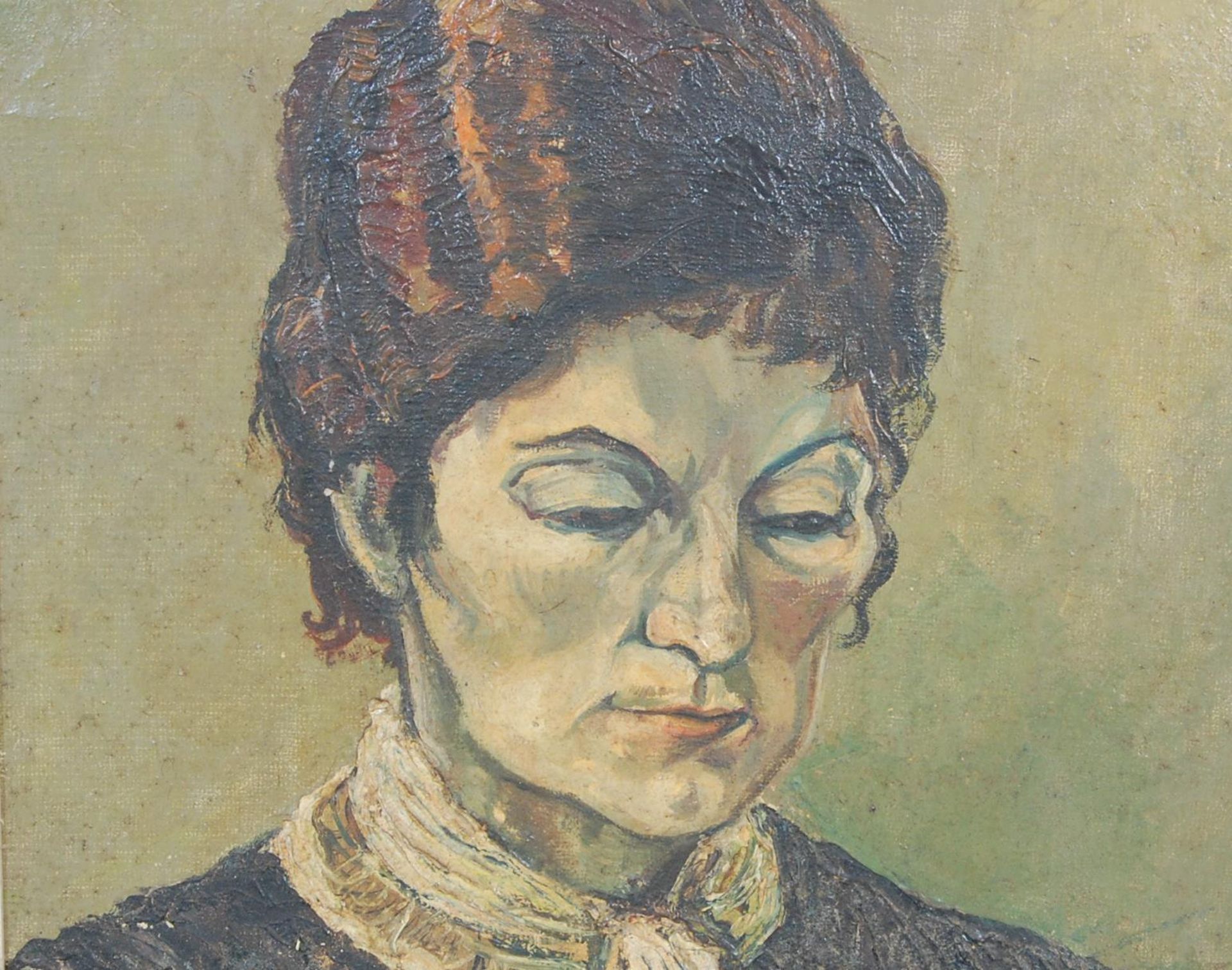 OIL ON BORD PORTRAIT BY MYRTLE GOULDEN - Image 2 of 6